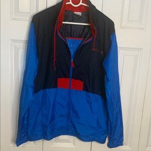 Columbia Black and Blue Jacket with Red Details